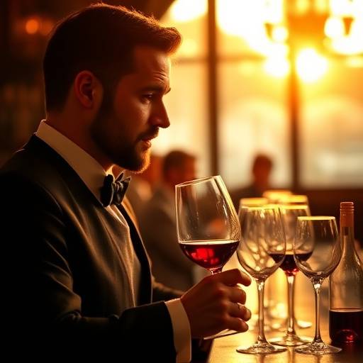 Wine Tasting Event at The Golden Spoon featuring wine glasses and a sommelier.
